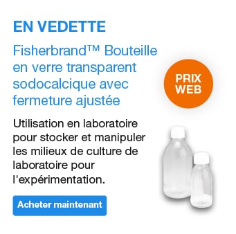 Fisherbrand™ Bouteille en verre sodocalcique transparent avec col ajusté