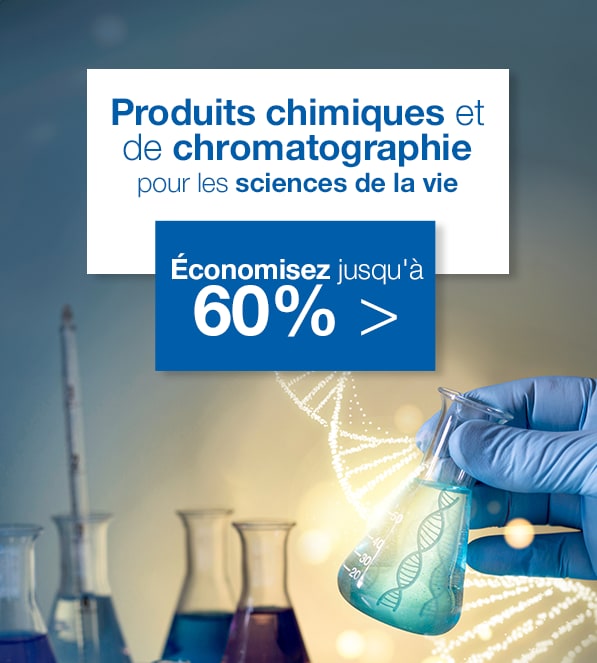 Bannière promotionnelle pour les produits chimiques et la chromatographie
