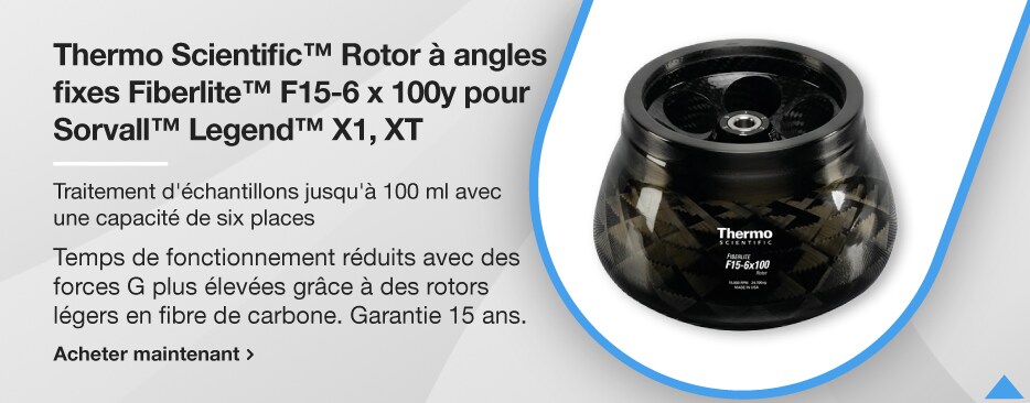 Thermo Scientific™ Rotor à angles fixes Fiberlite™ F15-6 x 100y pour centrifugeuses Sorvall™ Legend™ X1, XT