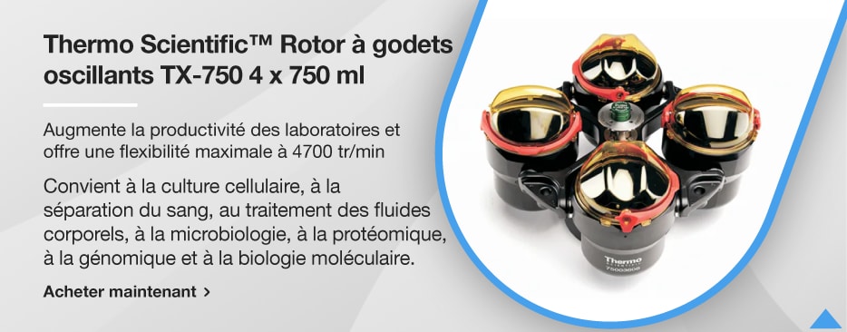 Thermo Scientific™ Rotor à godets oscillants TX-750 4 x 750 ml